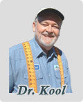 Dr. Kool in tape measure suspenders
